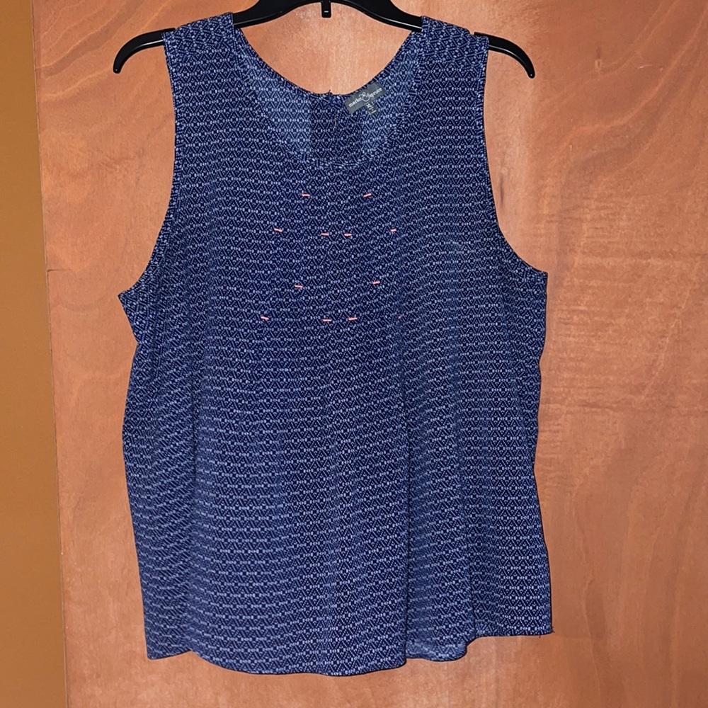 Navy sleeveless top